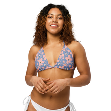 Load image into Gallery viewer, All-over print recycled string bikini top