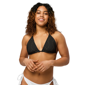 All-over print recycled string bikini top