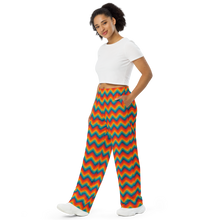 Load image into Gallery viewer, All-over print unisex wide-leg pants