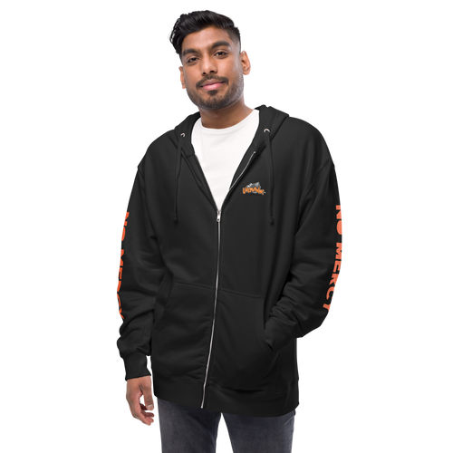 Unisex fleece zip up hoodie